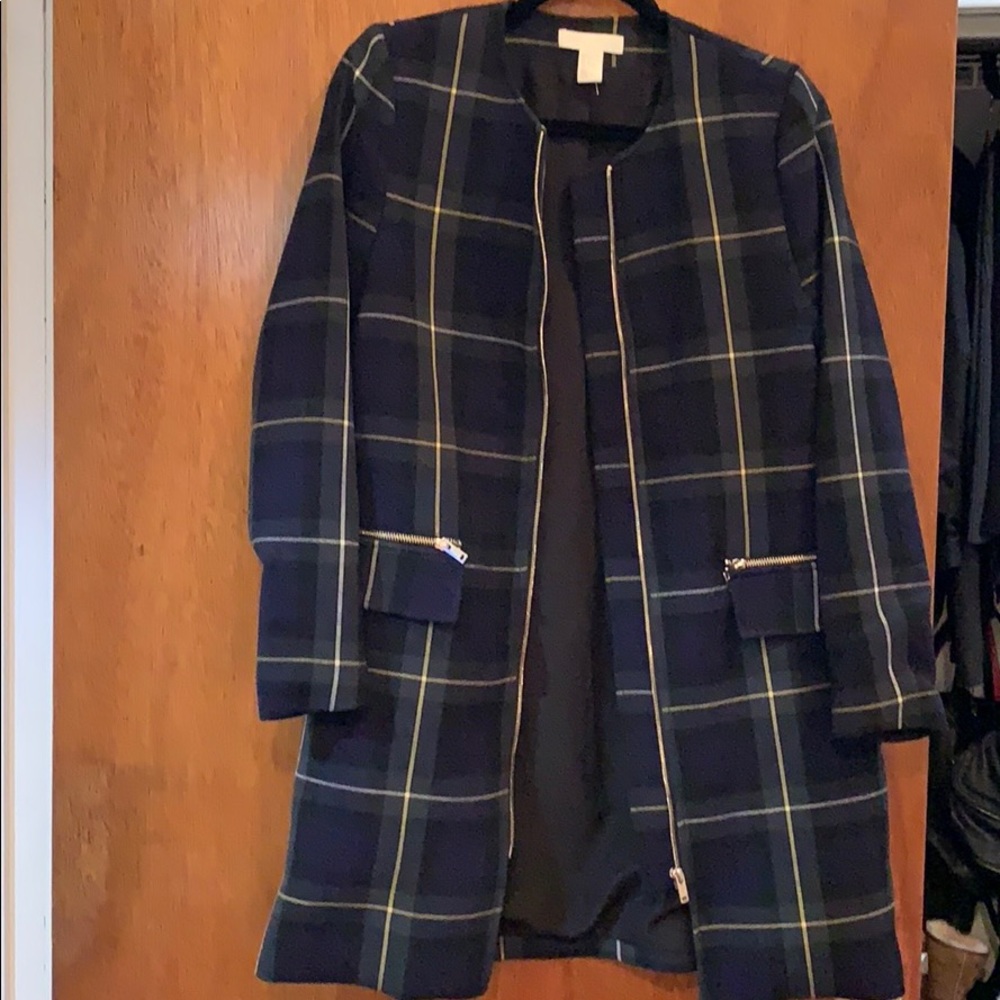 NWOT H&M Plaid Coat